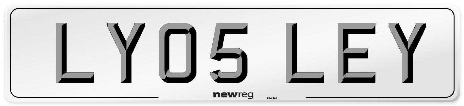 LY05 LEY Number Plate from New Reg